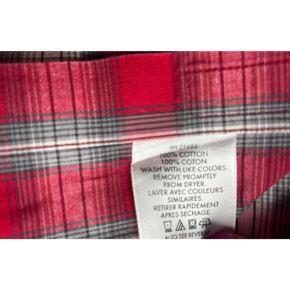 Pendleton Frontier Shirt Mens Small Pearl Snap RED Plaid Long Sleeve Western - Picture 8 of 8